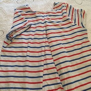 High neck striped swing top