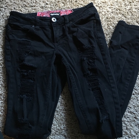 Ripped black jeans