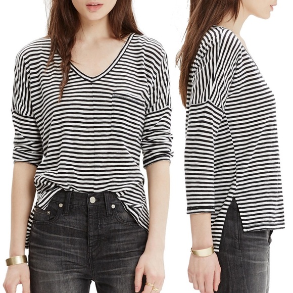Madewell Tops - Madewell Stripe Pocket Tee