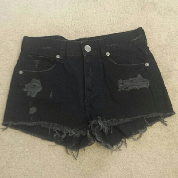 Black High Waisted Shorts