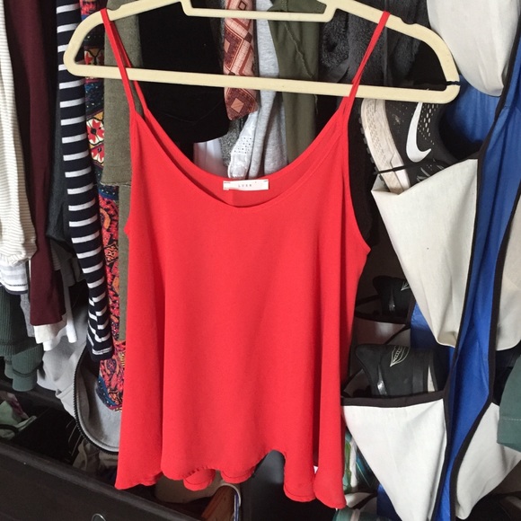 Red Loose Tank Top