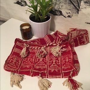 Handmade Red Aztec Tassel Bag