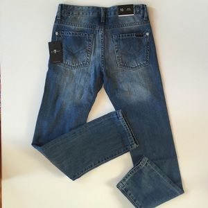 NWT 7 for all mankind straight leg skinny jeans 10
