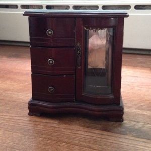 Brown jewelry music box