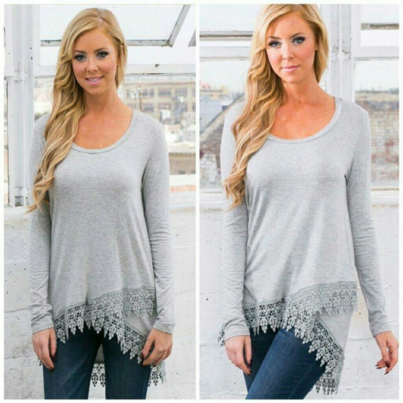 Long sleeve crochet trim tunic - Picture 3 of 4