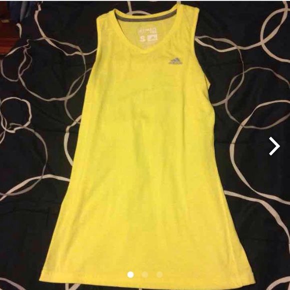 Yellow Adidas Workout Tank