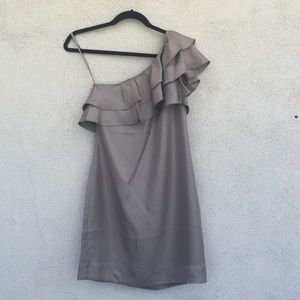 NWT silk dress. Taupe size 2 petite