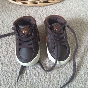 Ralph Lauren lace up booties