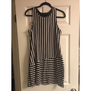 Black and White Striped Dress