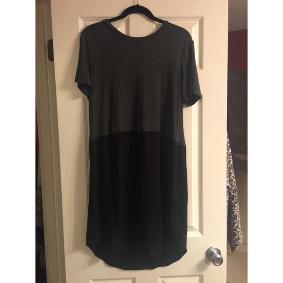 Gray and Black Dress
