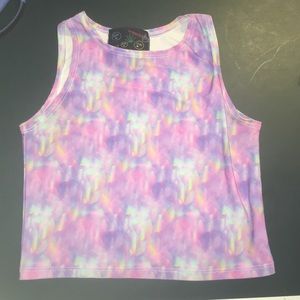 O-mighty rainbow kaleidoscope crop tank