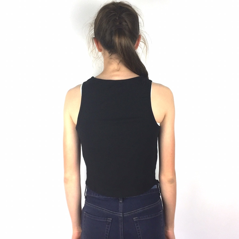 Faith Sleeveless Graphic Crop Top - Picture 2 of 4