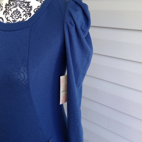 BNWT Teal Derek Heart Fitted Midi Dress - Picture 3 of 4