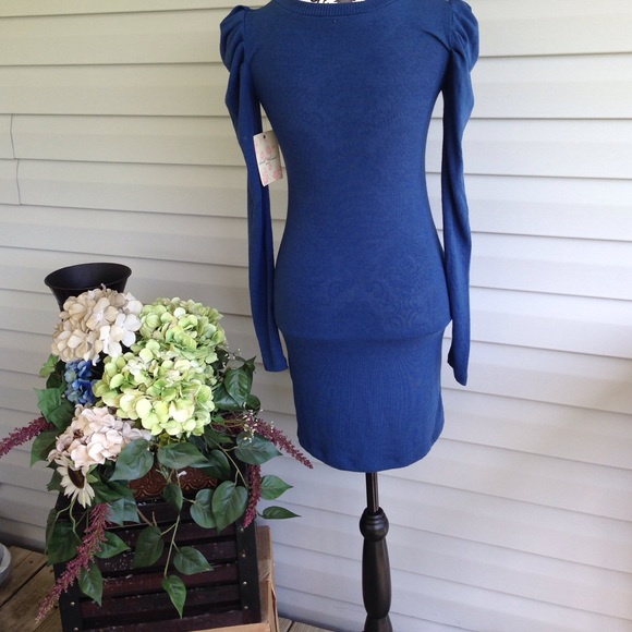 BNWT Teal Derek Heart Fitted Midi Dress - Picture 4 of 4