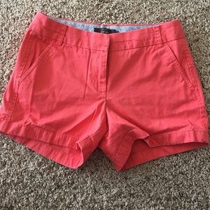 J Crew chino shorts - 4 inch in seam - coral