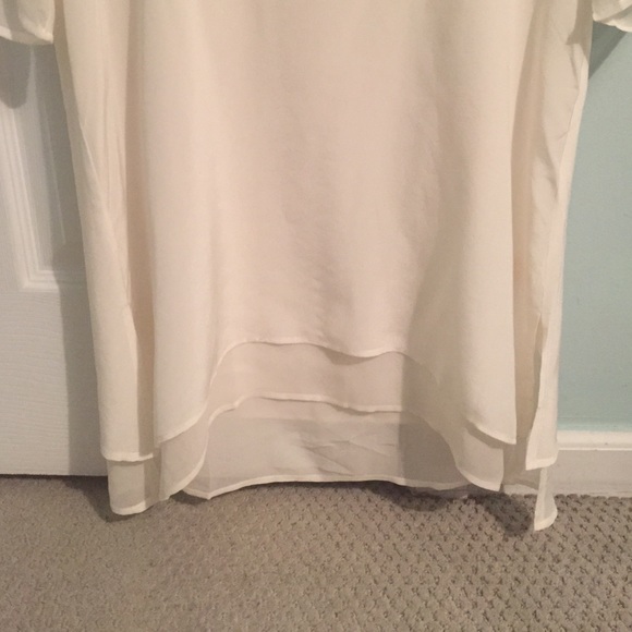 GoldHawk white silk top - Picture 2 of 3