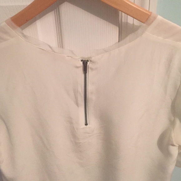 GoldHawk white silk top - Picture 3 of 3