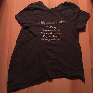 Wildfox asymmetrical graphic tee