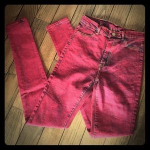 High waisted skinny jeans