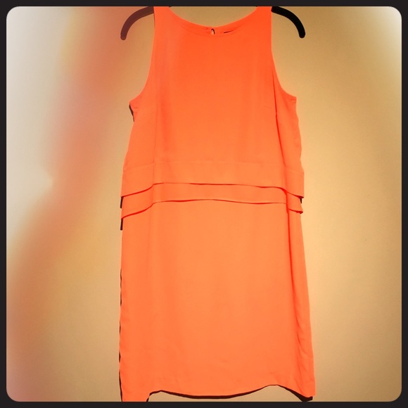Orange shift dress from Banana!
