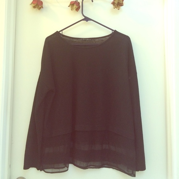 Zara Tops - Zara Long Sleeve top with sheer hem