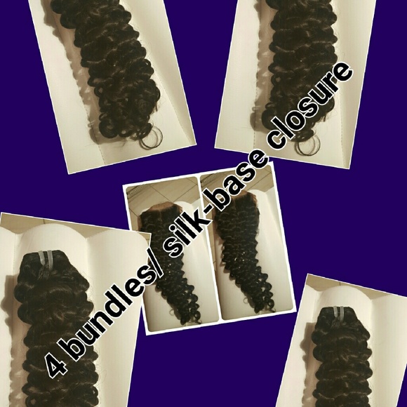 4 PINEAPPLE WAVE BUNDLES/1 SILK-BASE Closure - Picture 2 of 4