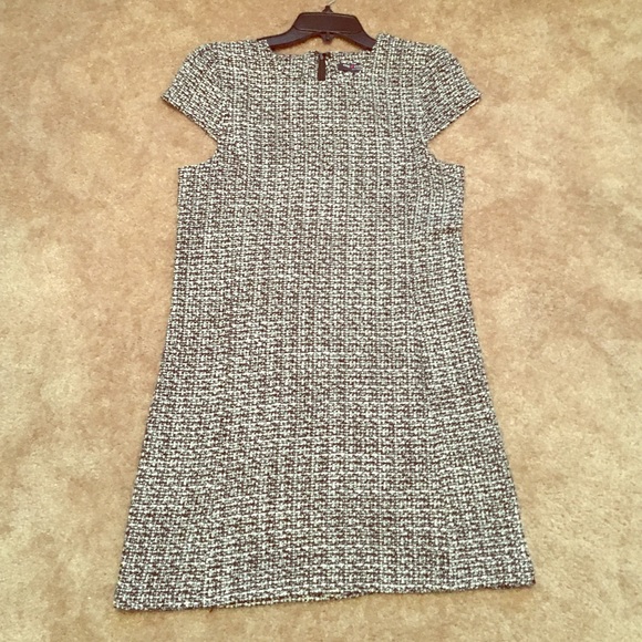 Cap Sleeve Tweed Dress