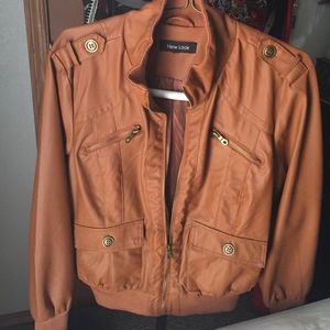 New Look Cognac Leather Jacket