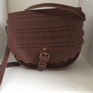 Brown cross body bag