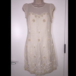French Connection beaded cap sleeve shift dress