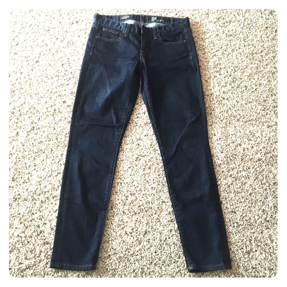 J Crew toothpick ankle jeans. Dark wash.