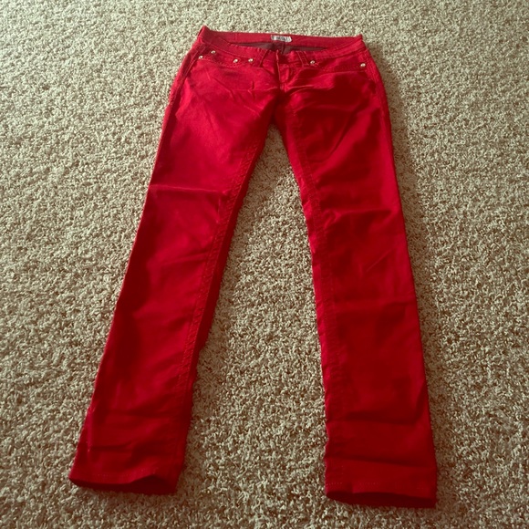 Red straight-leg jeans from Buckle