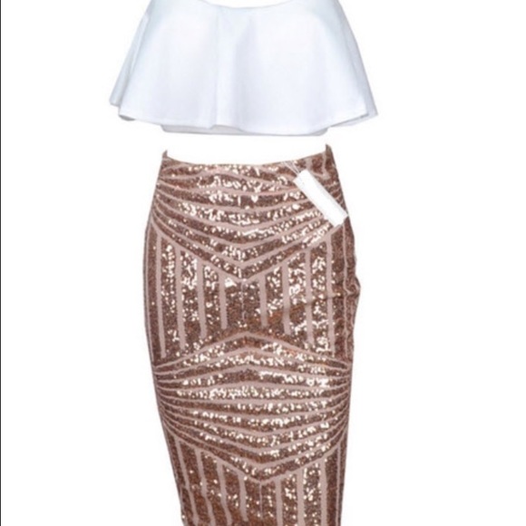 Midi two-piece dress! Only worn once.