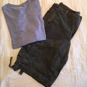 Grayish-Blue Cargo Shorts