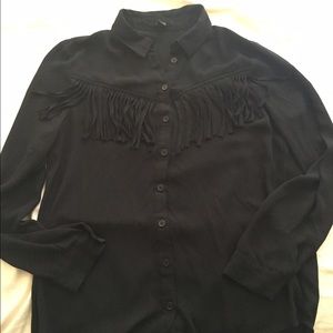 Fringe Collared long sleeve 🔥Sale🔥