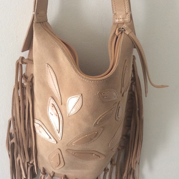 Kenneth Cole Fringe Suede Hobo - Picture 2 of 4