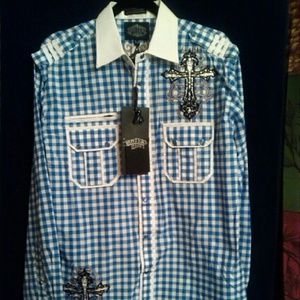 Mens Brand new cotton/polyester western shirt