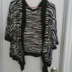 Zebra print shrug