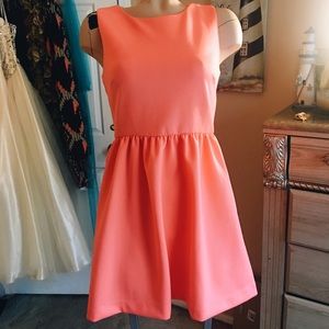 🌺Mini coral pink dress! 🌺Only worn once!