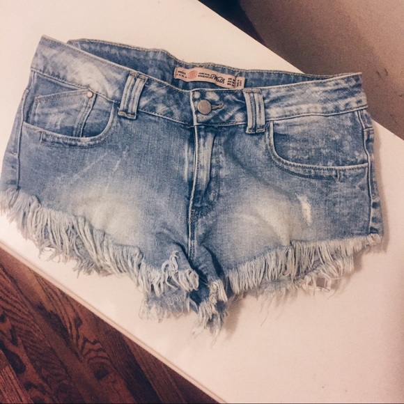 Zara frayed denim shorts us/size:6