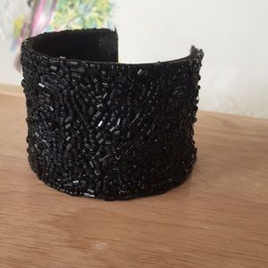 ✨Sale!✨Black Beaded Cuff Bracelet