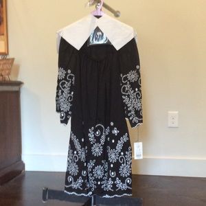 MUST GO! Etcetera black shift with white eyelet