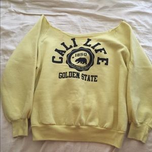 Cali life golden state shouldered Sweater 🏵🌞✨