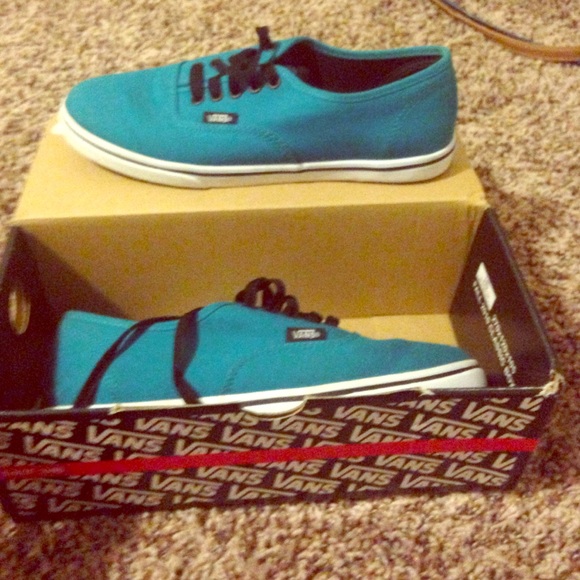 Teal Vans size 4.5-men 6-women