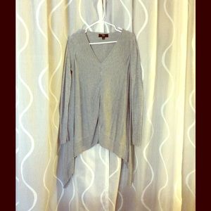 Grey asymmetrical hem sweater