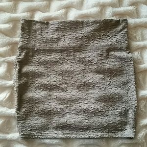 Textured Taupe Mini Skirt