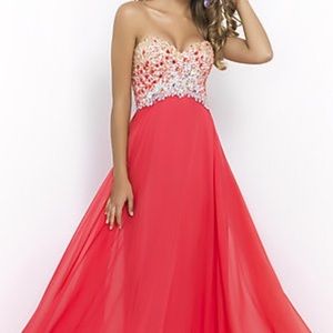 Blush Strapless Sweetheart A-line Prom Dress