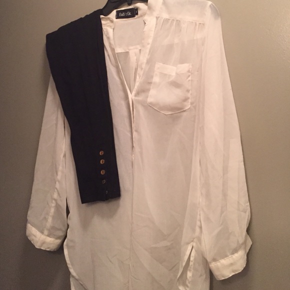 Bundle sheer blouse and Calvin Klein leggings