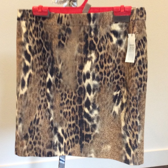 Etcetera cotton corduroy animal print skirt