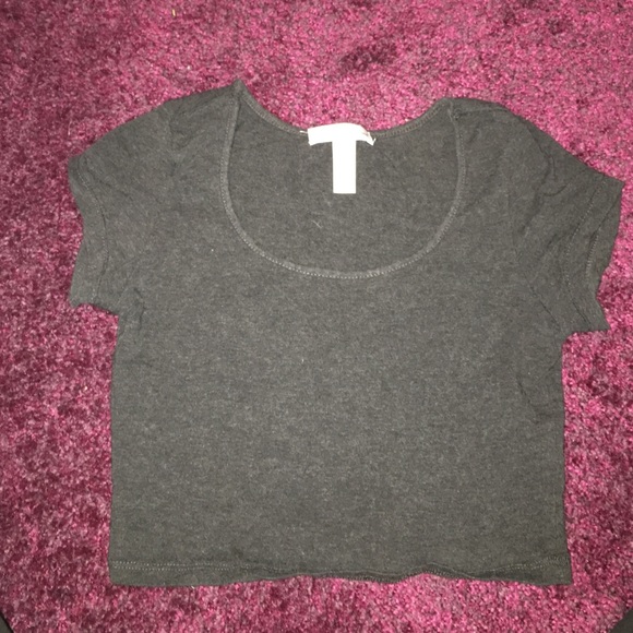 Grey Crop Top
